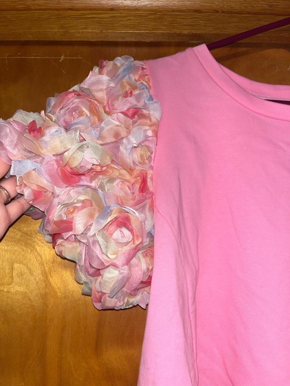 Umgee Pink Floral Puff-Sleeve Top - Picture 2 of 5